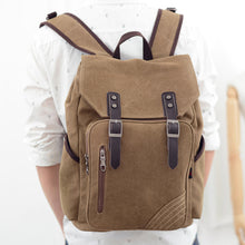 Men Backpack Large Capacity Zipper Solid Color Men's Travel Bags Canvas Bag Mochila Bolsa School Bags ELY