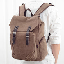 Men Backpack Large Capacity Zipper Solid Color Men's Travel Bags Canvas Bag Mochila Bolsa School Bags ELY