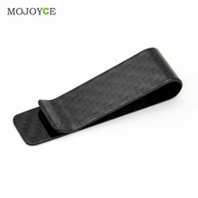 PU Carbon Fiber Money Clip Holder Men's Business Credit Card Cash Wallet Pocket Clamp Pocket Purse ELY