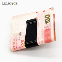PU Carbon Fiber Money Clip Holder Men's Business Credit Card Cash Wallet Pocket Clamp Pocket Purse ELY
