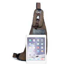 Retro Leisure Durable Canvas Bag Men Crossbody Shoulder Chest Bag Travel Men Messenger Bags Bolsa Chest packs ELY