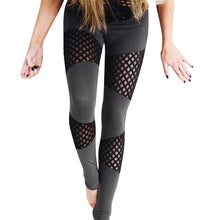 Women's Mesh Panels Stretchy Workout Gym Yoga Leggings Ninth Yoga Pants Running Pants Gifts 1STL ELY