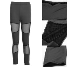 Women's Mesh Panels Stretchy Workout Gym Yoga Leggings Ninth Yoga Pants Running Pants Gifts 1STL ELY