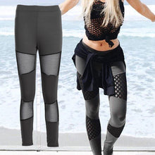 Women's Mesh Panels Stretchy Workout Gym Yoga Leggings Ninth Yoga Pants Running Pants Gifts 1STL ELY