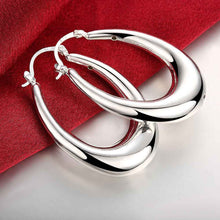 Hollow U hoop Earings silver plated jewelry earrings silver plated earrings 115 ELY