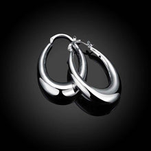 Hollow U hoop Earings silver plated jewelry earrings silver plated earrings 115 ELY