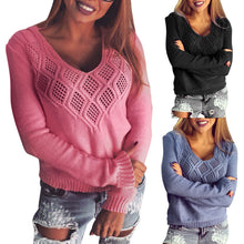 Hollow Women Jumper Knitted Top Pullover Sexy Women Long Sleeve Knit BodyCon Slim Party Sweater Knitwear ELY