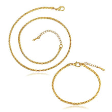 18k gold plated jewelry set skyrim chain necklace+bracelet joyas SMTPS415 ELY