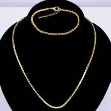 18k gold plated jewelry set skyrim chain necklace+bracelet joyas SMTPS415 ELY