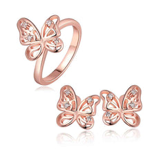 Austrian Crystal jewelry sets butterfly earrings+ring jewelry SMTPS422 ELY