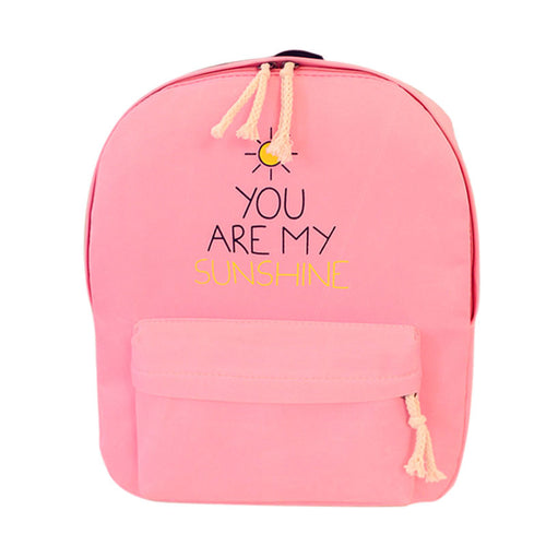 Canvas Backpack Letter Printing Backpack Women Preppy Style School Bags for Teenagers Mochila Backpacks for Teenage girls ELY