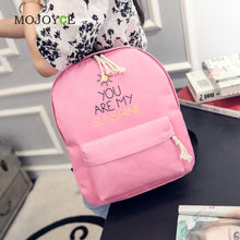 Canvas Backpack Letter Printing Backpack Women Preppy Style School Bags for Teenagers Mochila Backpacks for Teenage girls ELY