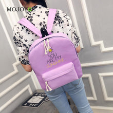 Canvas Backpack Letter Printing Backpack Women Preppy Style School Bags for Teenagers Mochila Backpacks for Teenage girls ELY