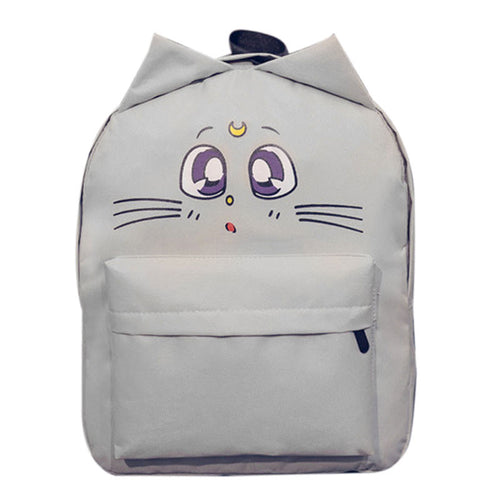 Cat Ear Canvas Backpack Women Bag Cartoon School Bags for Teenagers Backpacks for Teenage Girls Mochila Satchel Rucksack ELY