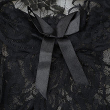 Lacework Woman Sleepwear Transparent Open Sleepshirts Set T-back Nightgown Sexy Robe Femme ELY