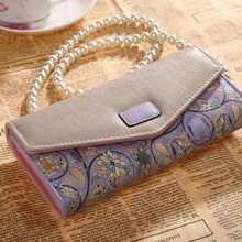 Ladies Long Flower Portfolio Envelope Wallet Purse Slots Holder Snap Button Hasp Long Purses Po Slot 1STL ELY