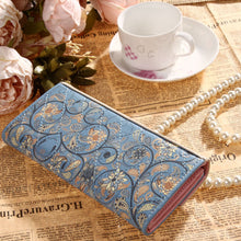 Ladies Long Flower Portfolio Envelope Wallet Purse Slots Holder Snap Button Hasp Long Purses Po Slot 1STL ELY