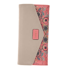 Ladies Long Flower Portfolio Envelope Wallet Purse Slots Holder Snap Button Hasp Long Purses Po Slot 1STL ELY