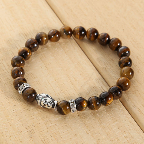 Buddha Head Beads String Stretchy Bracelets Bangle Beaded Bracelet Bangle 1STL ELY