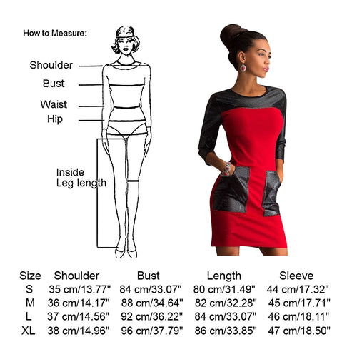 Mini Nightclubs Leisure PU leather Stitching Pocket Dress 1STL ELY