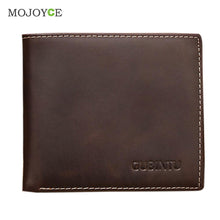Crazy Horse Leather Men Wallets Leather Wallet for Men Cowboy Purse dollar carteira masculina ELY