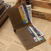 Crazy Horse Leather Men Wallets Leather Wallet for Men Cowboy Purse dollar carteira masculina ELY