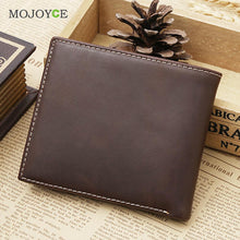 Crazy Horse Leather Men Wallets Leather Wallet for Men Cowboy Purse dollar carteira masculina ELY
