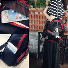 Black Red Women Bag PU leather Backpack Material School Bags for Teenagers Backpacks for Teenage Girls Mochila ELY