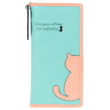 Women Lady Cute Cat Clutch Long Purse Wallet Card Holder Mobile Bag 6 Colors 1STL ELY