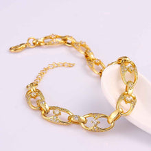 Girl Jewerly 18K GP Zircon gothic 8 cc women bracelet pulseira masculina bangle SKGB 5 ELY