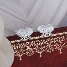 silver plated Earing Sterling Silver Jewelry Butterfly With Stone stud Earrings 369 ELY