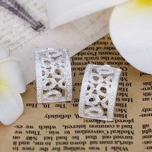 silver plated Earing Sterling Silver Jewelry Cute Inlaid Stone stud Earrings 367 ELY
