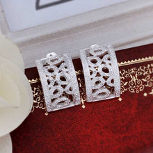 silver plated Earing Sterling Silver Jewelry Cute Inlaid Stone stud Earrings 367 ELY