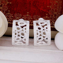 silver plated Earing Sterling Silver Jewelry Cute Inlaid Stone stud Earrings 367 ELY