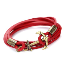 PU Leather Bracelet Jewelry Men Women Anchor Charm Bracelets Infinity Leather Braid Handmade Bracelet 1STL ELY