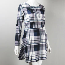 Plaid Women Dress Vestidos Vestido De Renda Plaid Long Sleeve Waisted Dress PU Belt Vestido De Festa ELY