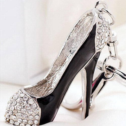 Rhinestone Crystal High-heeled shoes Keyring Pendant Purse Key Ring Keychain Good Gift for Lady 1STL ELY