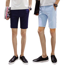 Slim Fit Men Short Style Dress Length Solid Men Thin Casual Shorts Cotton Trousers Knee Length Shorts 1STL ELY