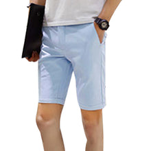 Slim Fit Men Short Style Dress Length Solid Men Thin Casual Shorts Cotton Trousers Knee Length Shorts 1STL ELY