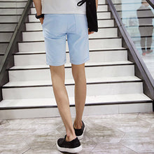 Slim Fit Men Short Style Dress Length Solid Men Thin Casual Shorts Cotton Trousers Knee Length Shorts 1STL ELY