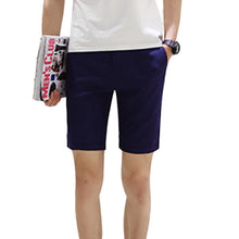 Slim Fit Men Short Style Dress Length Solid Men Thin Casual Shorts Cotton Trousers Knee Length Shorts 1STL ELY