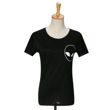 T Shirt Women Style Unique Print Tops Short Sleeve T-shirts Casual Crop Top Alien Printing T-Shirt 1STL ELY