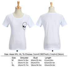 T Shirt Women Style Unique Print Tops Short Sleeve T-shirts Casual Crop Top Alien Printing T-Shirt 1STL ELY