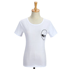 T Shirt Women Style Unique Print Tops Short Sleeve T-shirts Casual Crop Top Alien Printing T-Shirt 1STL ELY