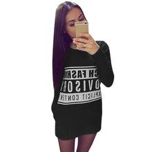 Women Dress Printed Top Casual Clothing Dress Mini Shift Dress Long T-shirt 1STL ELY