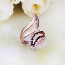 jewelry 18k GP black gold rings ring368 ELY