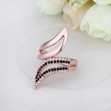 jewelry 18k GP black gold rings ring368 ELY