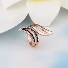 jewelry 18k GP black gold rings ring368 ELY