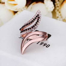 jewelry 18k GP black gold rings ring368 ELY