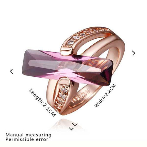 jewelry 18k GP violetta bar rings ring413 ELY